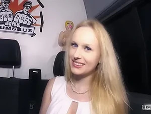 Interracial bus sex with busty German blondie Angel Wicky