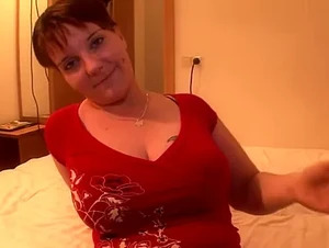 Angela J. in Big breasted mature slut sucking cock